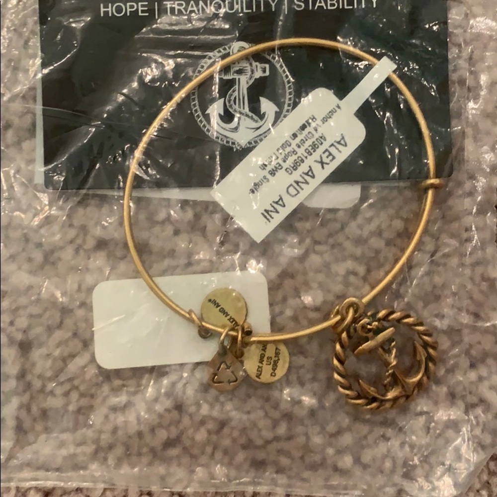Alex and Ani nautical anchor bangle